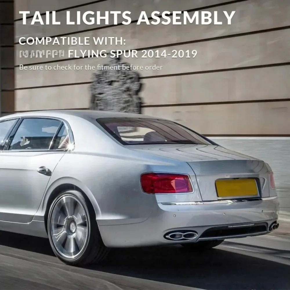 Plug and Play New LED Tail Light for Continental Flying Spur 2014-2019 OEM 4W0945095M 4W0945096M